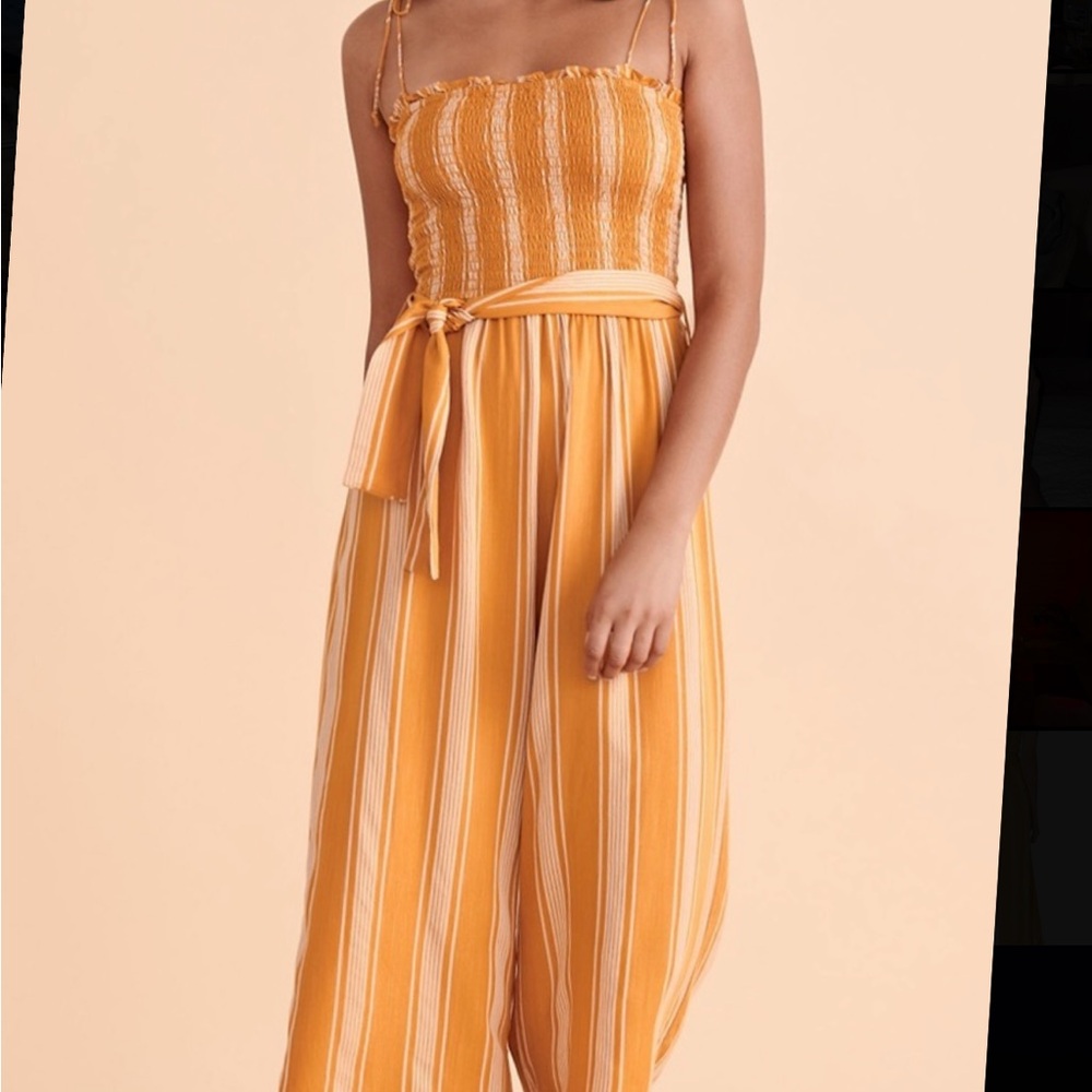 Rip curl Fiesta Striped Yellow Jumpsuit